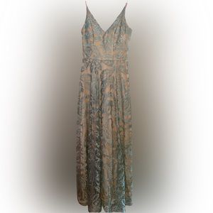 NWOT SPEECHLESS TEAL & LACE LONG PROM DRESS // SIZE 1🩵